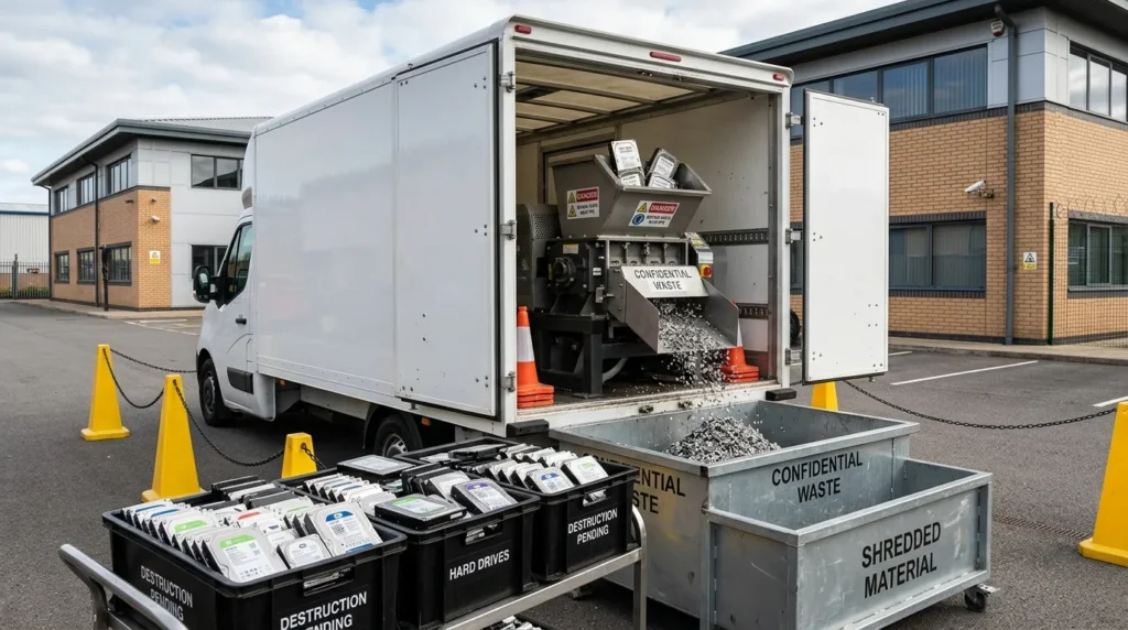 On-Site Data Destruction London | Secure Hard Drive Shredding
